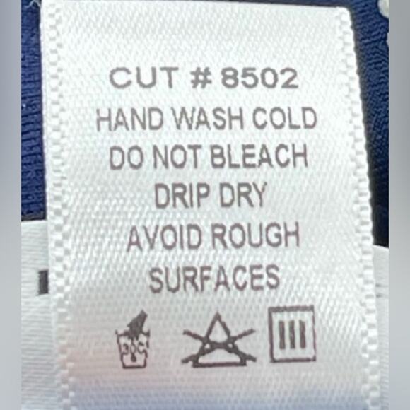 Robin Piconne Abi Stripe Indigo Halter Tassels Bikini Set Coastal Boho Size S - Picture 14 of 14